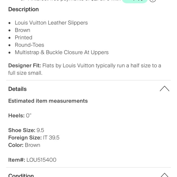 Louis Vuitton Leather Slides - Picture 6 of 6